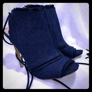 Denim heels